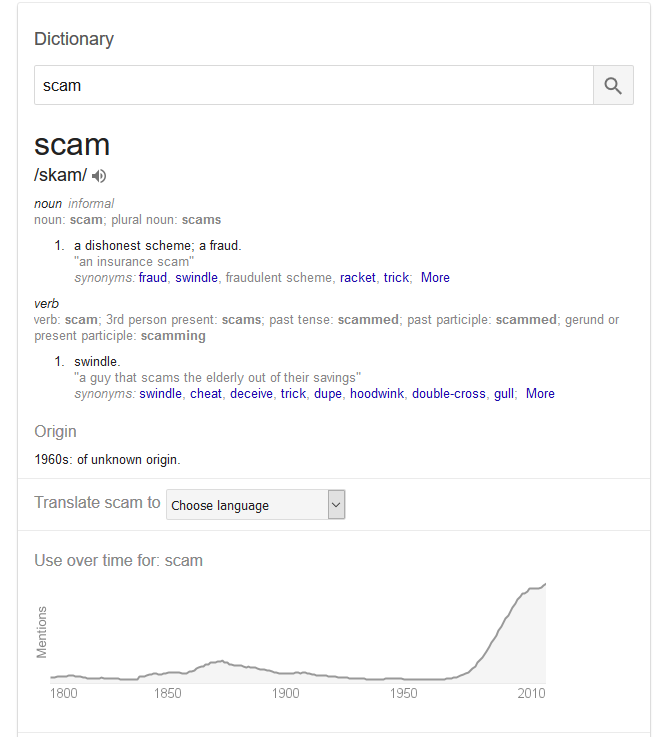 Scam and Dupe Mean the same thing